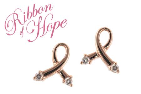 A000-62867: PINK GOLD EARRINGS .07 TW