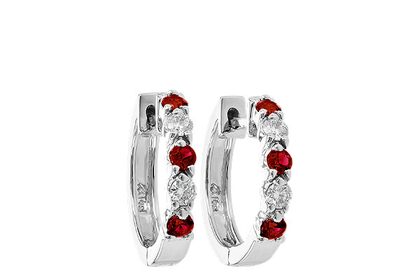 A001-48294: EARRINGS .33 RUBY .52 TGW