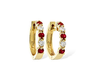 A001-48294: EARRINGS .33 RUBY .52 TGW