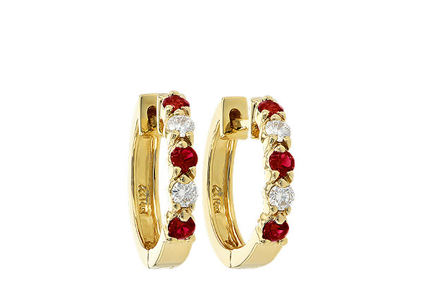 A001-48294: EARRINGS .33 RUBY .52 TGW