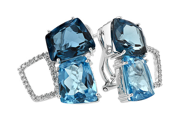 A188-75630: EARR 10.80 BLUE TOPAZ 11.00 TGW