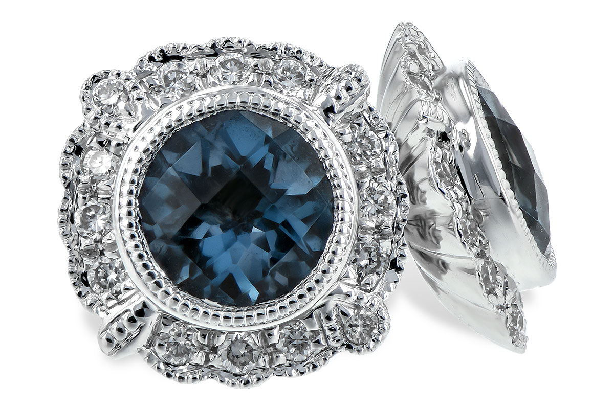 A189-65567: EARR 1.03 BLUE TOPAZ 1.17 TGW