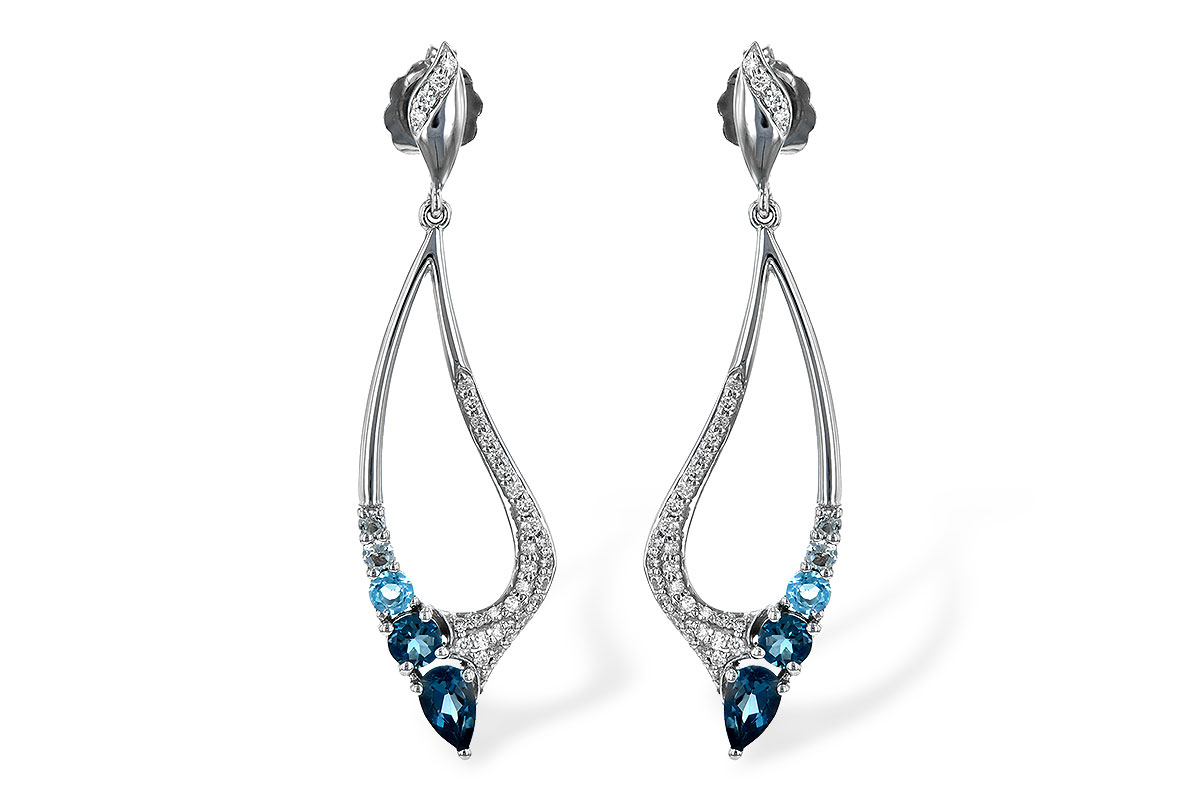A189-70103: EARR .98 BLUE TOPAZ 1.25 TGW
