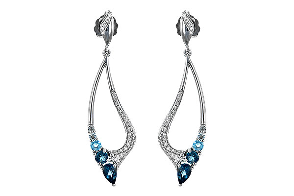 A189-70103: EARR .98 BLUE TOPAZ 1.25 TGW