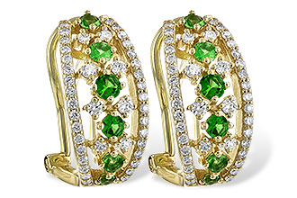 A190-54685: EARR .46 GREEN GARNET .86 TGW