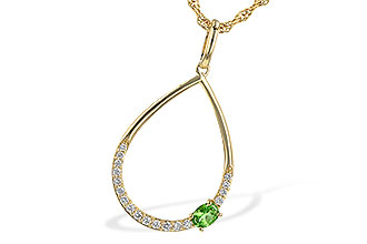 A190-61958: NECK .17 GREEN GARNET .26 TGW