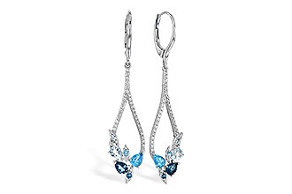 A273-31058: EARR 1.08 BLUE TOPAZ 1.35 TGW