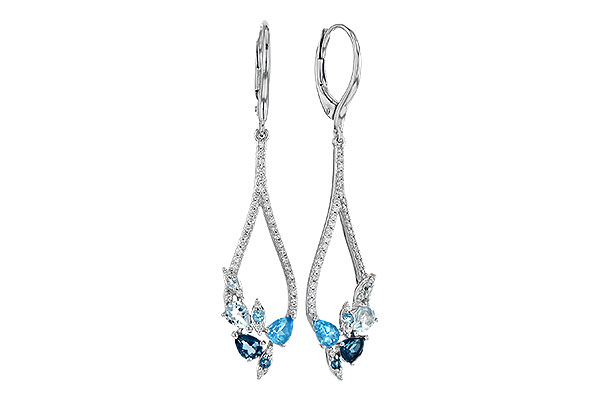 A273-31058: EARR 1.08 BLUE TOPAZ 1.35 TGW