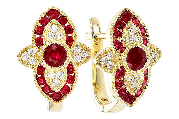 A274-18303: EARR .78 TW RUBY .90 TGW