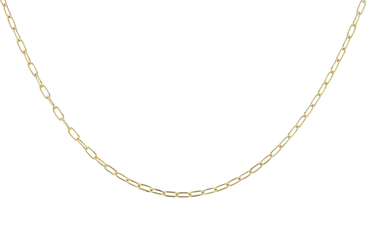 A274-23803: PAPERCLIP SM (22IN, 2.40MM, 14KT, LOBSTER CLASP)