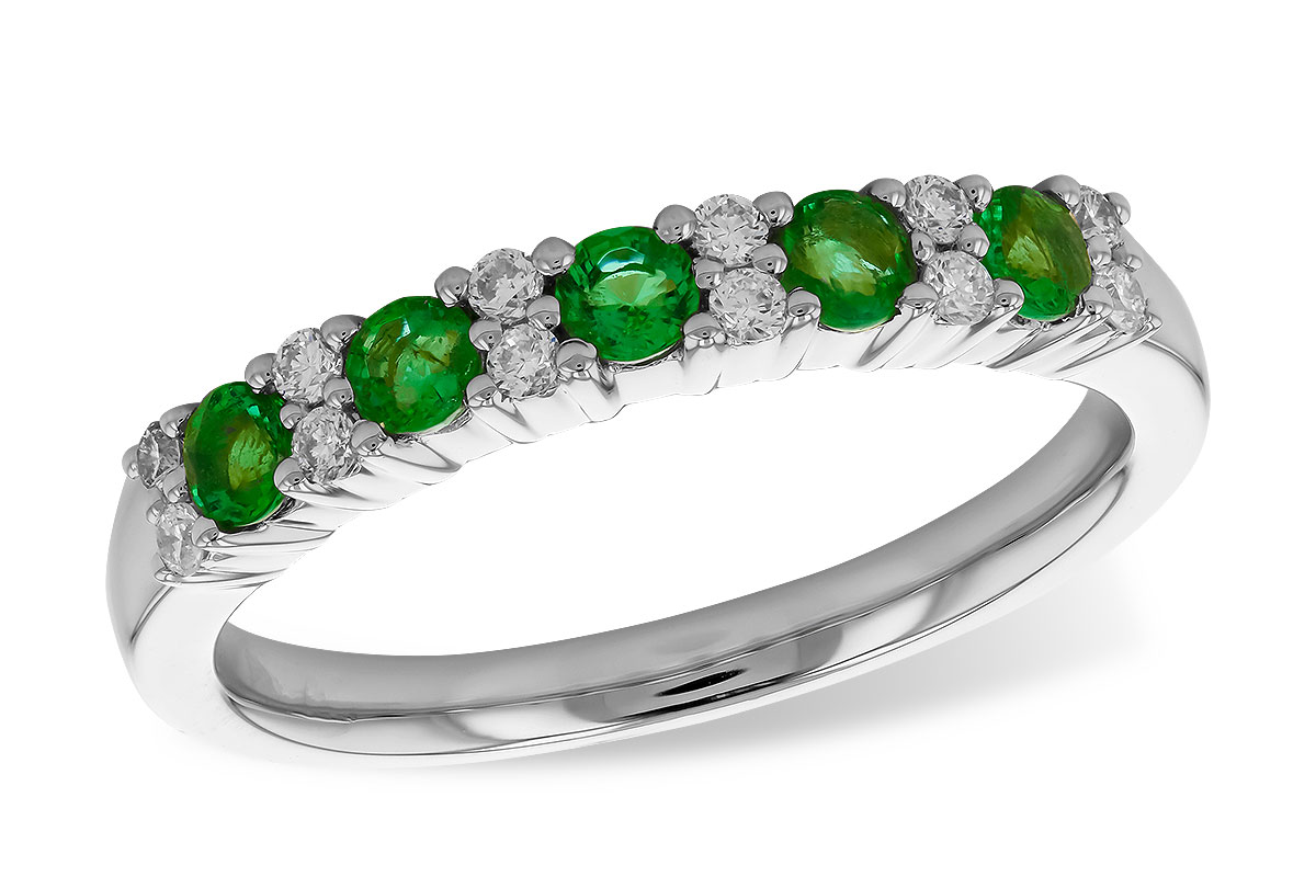 A274-25612: LDS WED RG .33 EMERALD .47 TGW