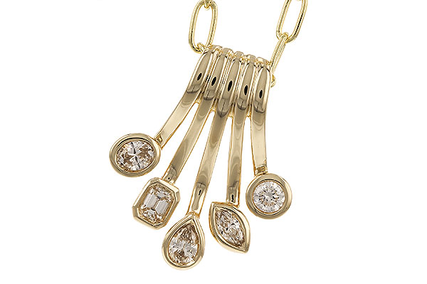 A274-25621: NECKLACE .42 TW FANCY CUT DIAMONDS (18")