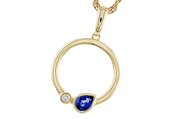 A275-11076: NECKLACE .26 SAPPHIRE .28 TGW