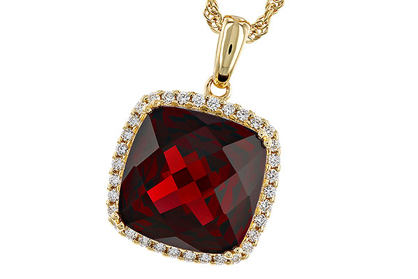 A275-11967: NECKLACE 9.26 GARNET 9.51 TGW (12MM CU)