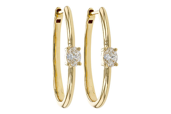 A275-12830: EARRINGS .47 TW OVAL DIAMONDS