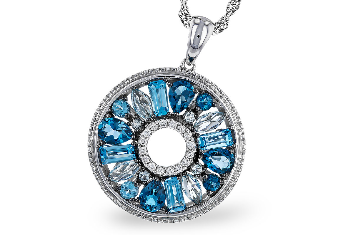A275-12849: NECKLACE 1.67 BLUE TOPAZ 1.72 TGW