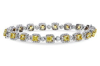 A275-12867: BRACELET 4.37 FANCY YELLOW DIAS 7.12 TW (7")