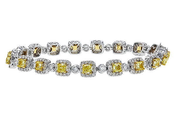 A275-12867: BRACELET 4.37 FANCY YELLOW DIAS 7.12 TW (7")
