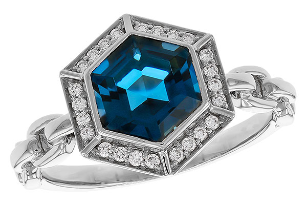 A275-14676: LDS RG 2.03 LONDON BLUE TOPAZ 2.14 TGW (7.5MM LBT)