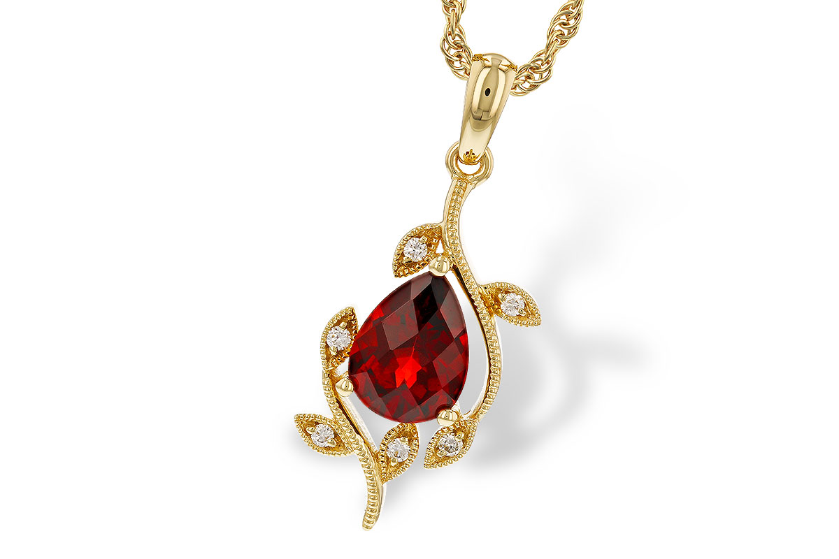 A275-15567: NECKLACE 1.34 GARNET 1.39 TGW (8X6MM GAR)