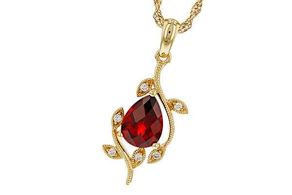 A275-15567: NECKLACE 1.34 GARNET 1.39 TGW (8X6MM GAR)