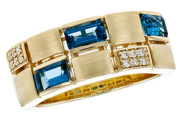 A275-15612: LDS RG .94 LONDON BLUE TOPAZ 1.00 TGW