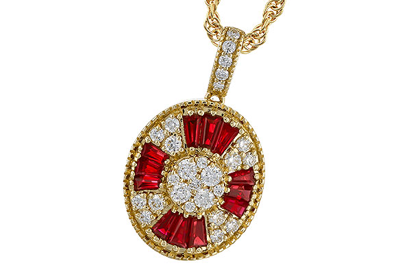 A275-15630: NECKLACE .54 TW RUBY .78 TGW