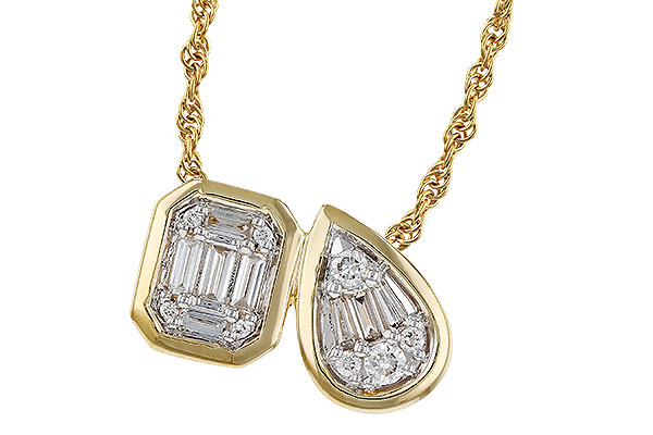 A275-16512: NECKLACE .17 BAG .25 TW
