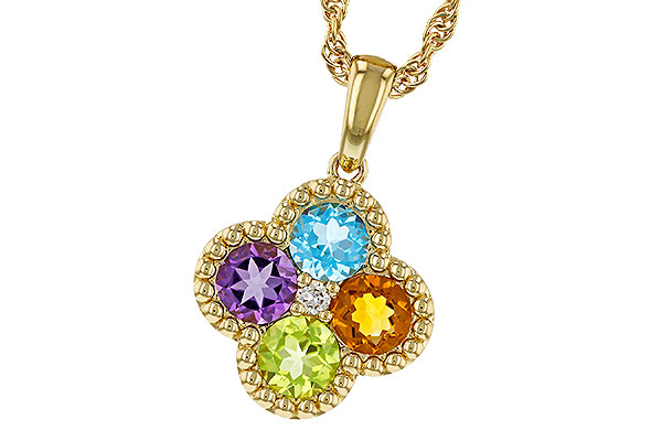 A275-17412: NECKLACE 1.26 SEMI-PREC (AMY,BT,CIT,PER) 1.29 TGW