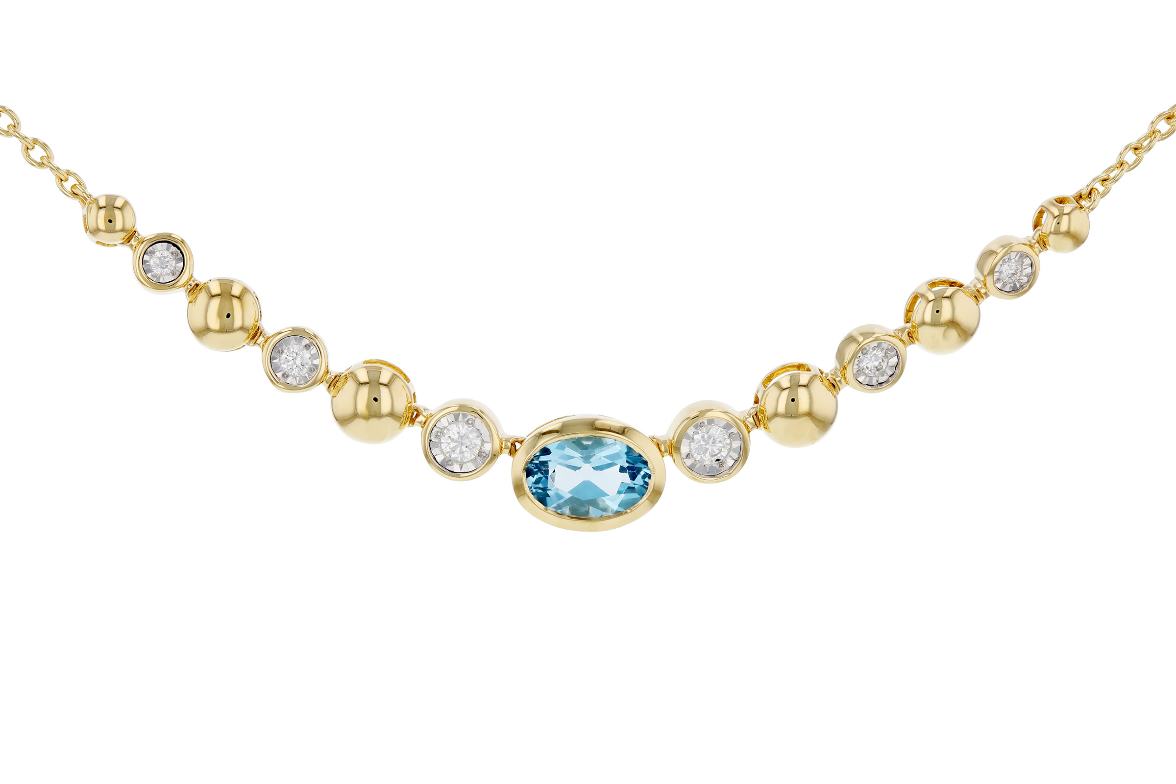 A276-01058: NECKLACE .83 SWISS BLUE TOPAZ .95 TGW (17")