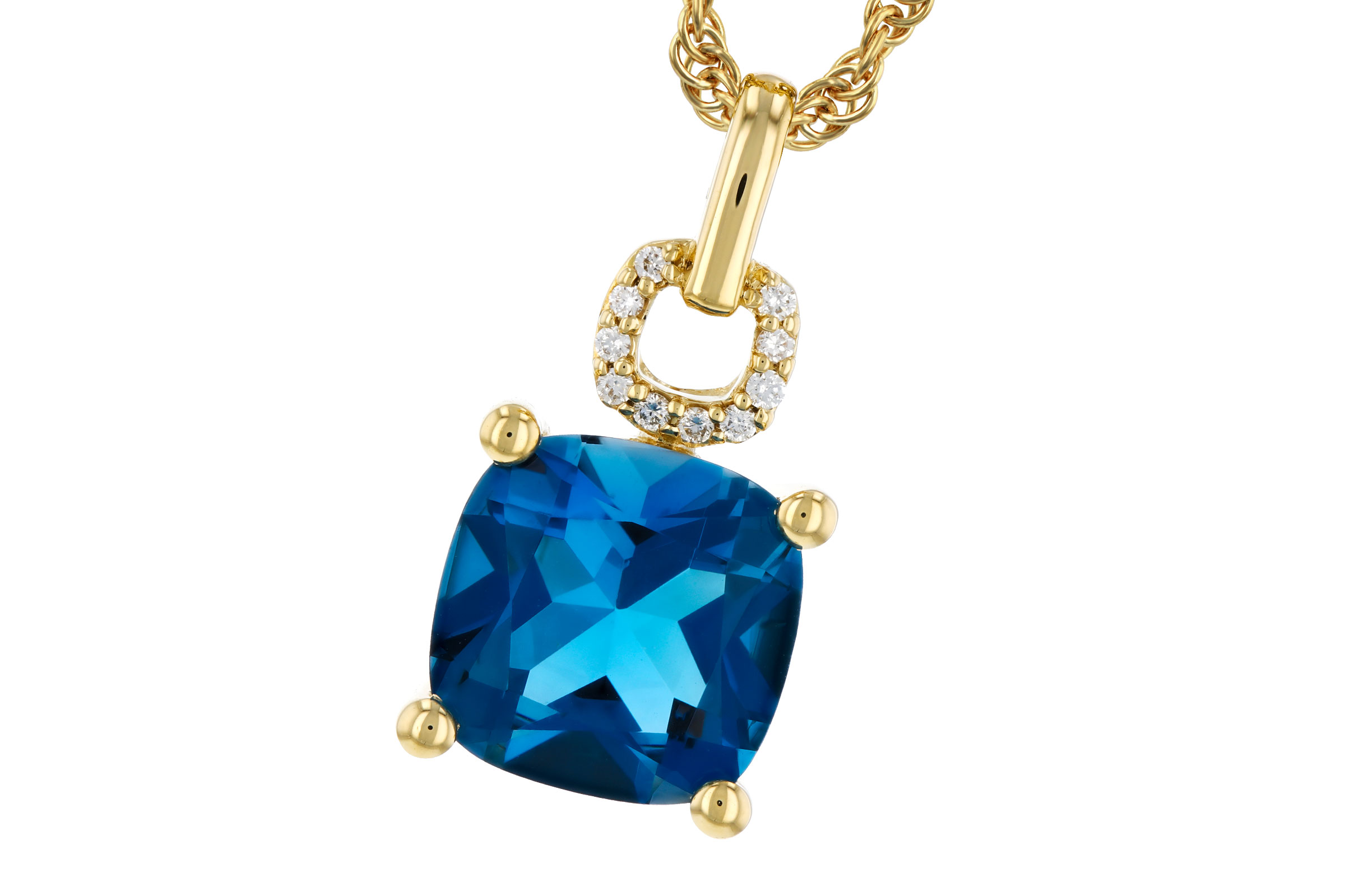 A276-01949: NECK 2.16 LONDON BLUE TOPAZ 2.18 TGW (8MM LBT)