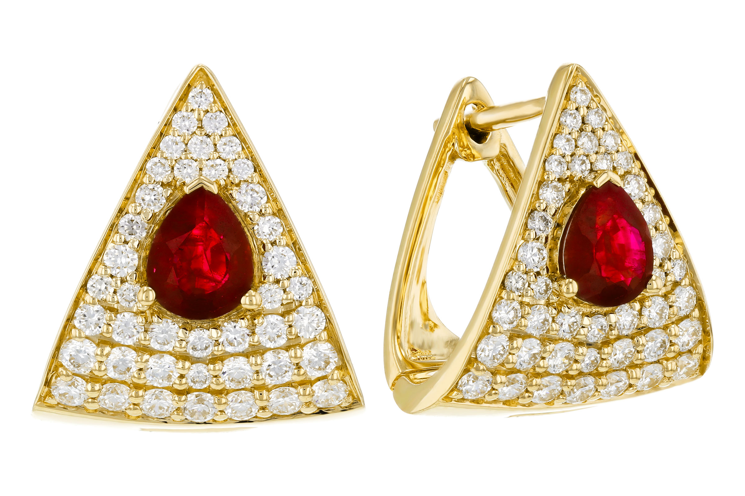 A276-01976: EARRINGS .63 TW RUBY 1.18 TGW (5x4MM RU)