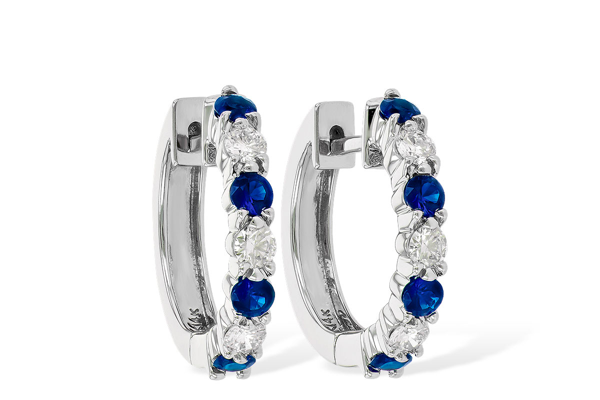 B001-48294: EARRINGS .64 SAPP 1.05 TGW