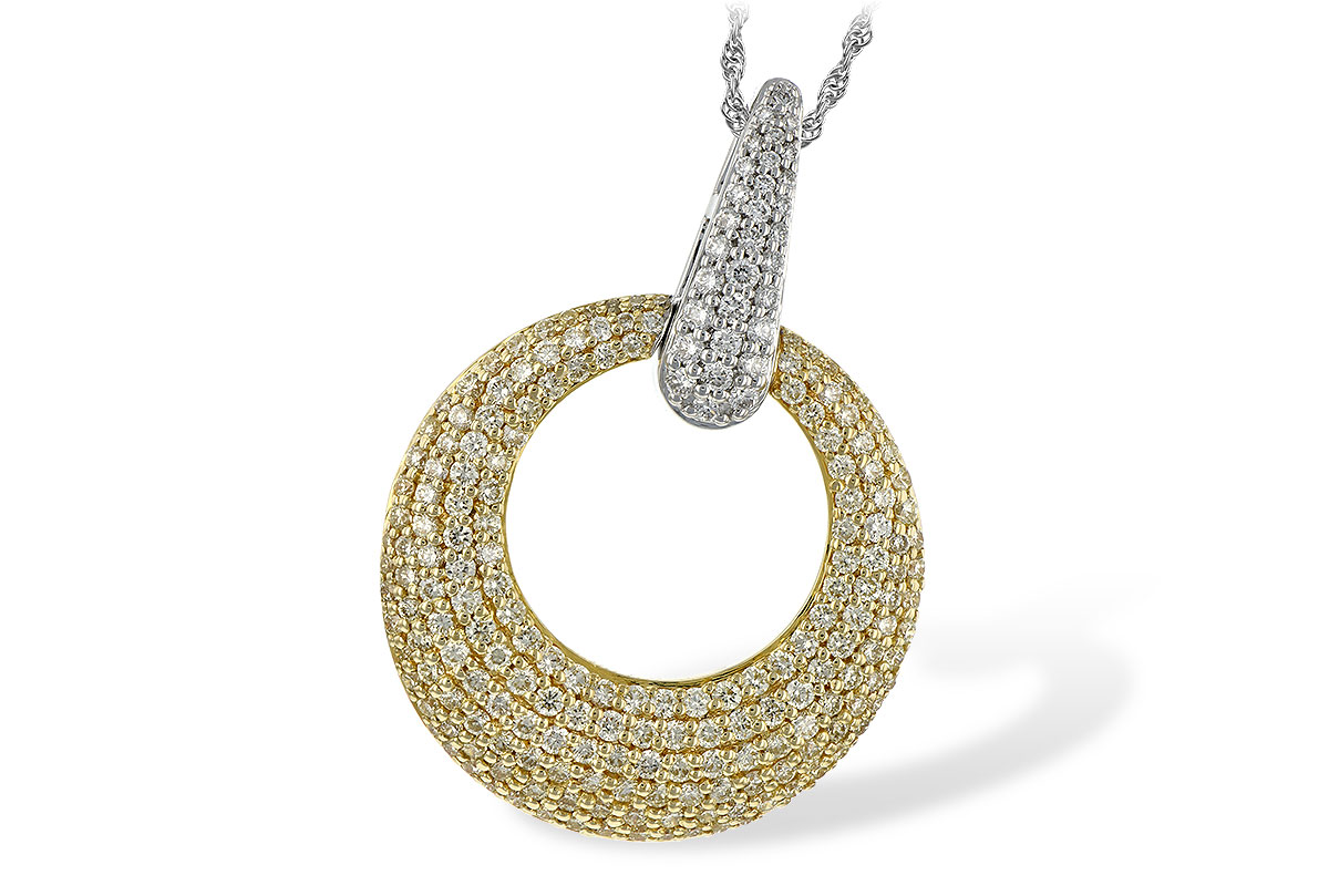 B189-66530: NECK 1.64 YELLOW DIAS 1.90 TW