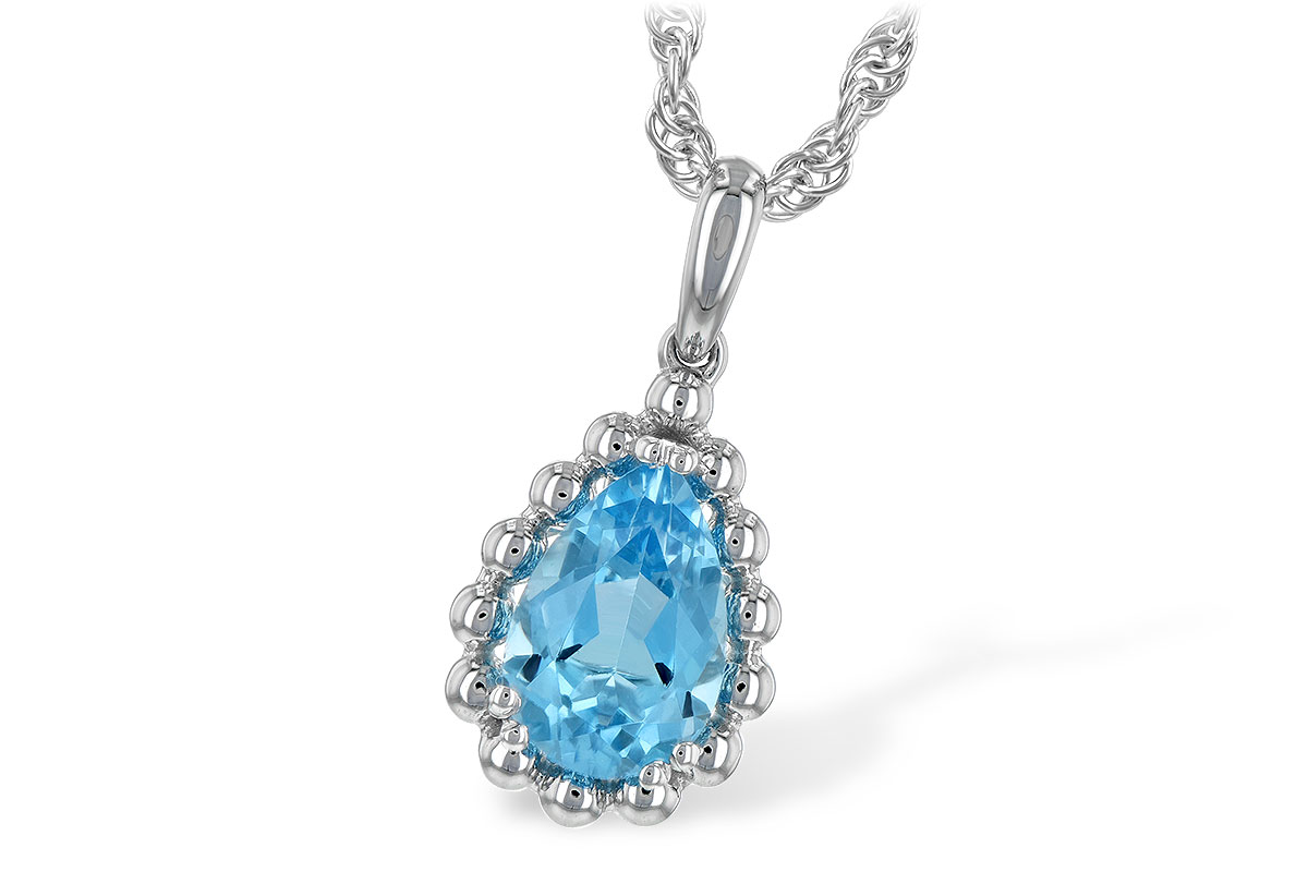 B189-67439: NECKLACE 1.55 CT BLUE TOPAZ