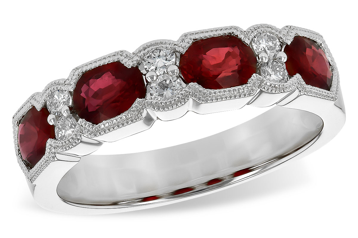 B190-56521: LDS WED RG 1.66 RUBY 1.84 TGW (5x4MM RUBY)