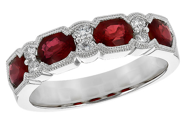 B190-56521: LDS WED RG 1.66 RUBY 1.84 TGW (5x4MM RUBY)