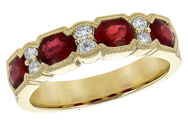 B190-56521: LDS WED RG 1.66 RUBY 1.84 TGW (5x4MM RUBY)