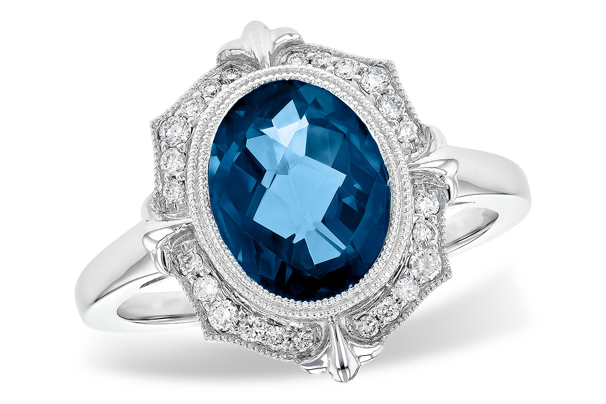 B190-61921: LDS RG 3.00 LONDON BLUE TOPAZ 3.16 TGW