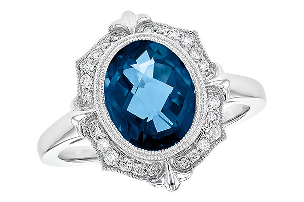 B190-61921: LDS RG 3.00 LONDON BLUE TOPAZ 3.16 TGW