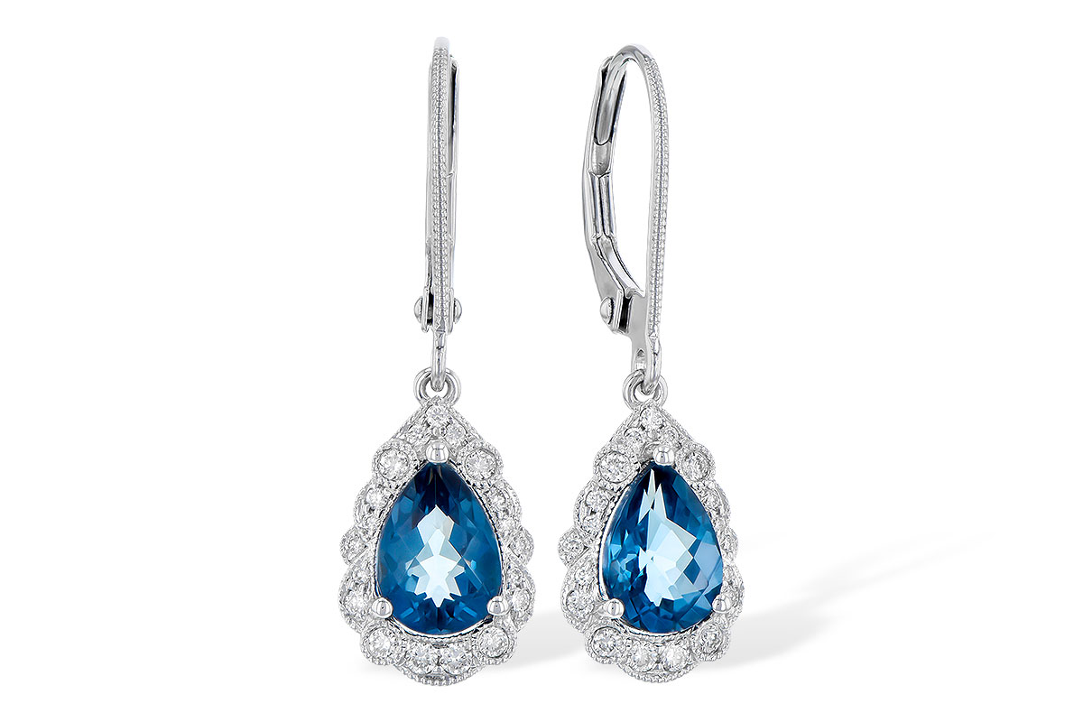 B273-34721: EARR 1.48 TW LONDON BLUE TOPAZ 1.63 TGW