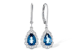 B273-34721: EARR 1.48 TW LONDON BLUE TOPAZ 1.63 TGW