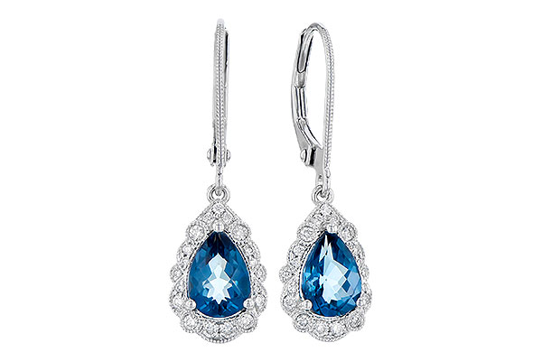 B273-34721: EARR 1.48 TW LONDON BLUE TOPAZ 1.63 TGW