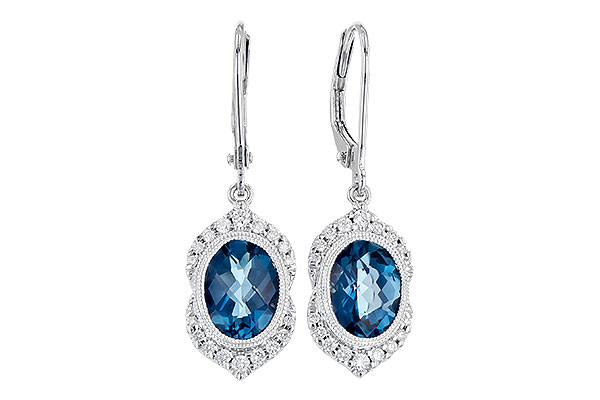 B273-35612: EARR 2.45 LONDON BLUE TOPAZ 2.64 TGW