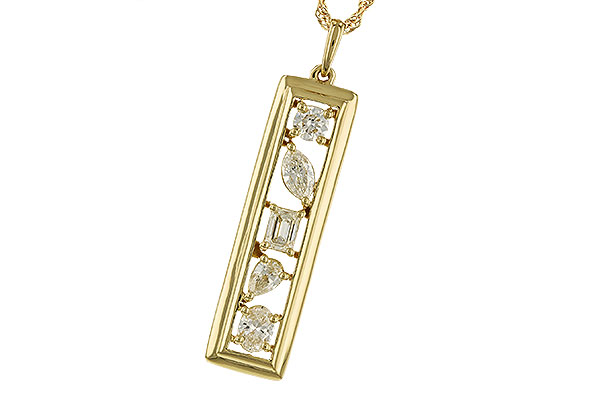 B274-26476: NECKLACE .85 TW FANCY CUT DIAMONDS