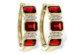 B275-11058: EARRING 1.50 TW GARNET 1.61 TGW