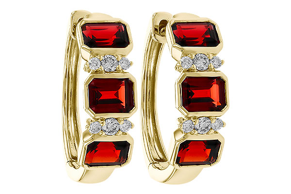B275-11058: EARRING 1.50 TW GARNET 1.61 TGW