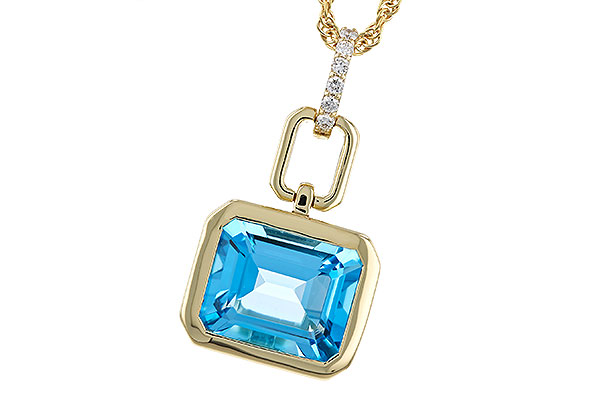 B275-12903: NECKLACE 3.26 BLUE TOPAZ 3.30 TGW (10x8MM BT)
