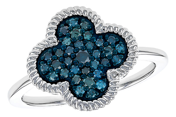 B275-13803: LDS DIA RG .33 TW BLUE DIAMONDS