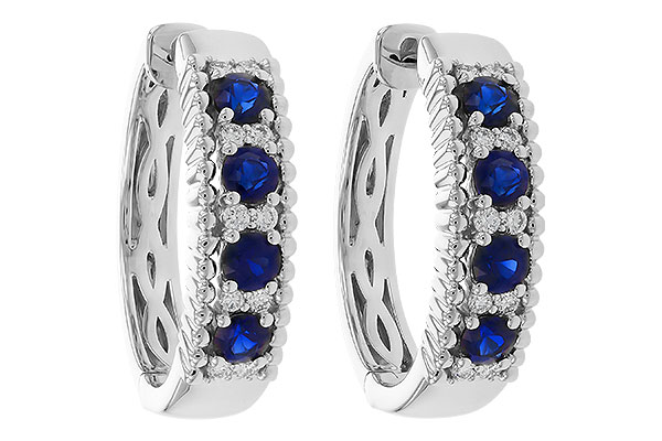 B275-17430: EARRINGS .56 TW SAPP .68 TGW